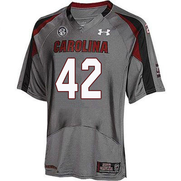 Men #42 Rosendo Louis Jr. South Carolina Gamecocks College Football Jerseys Sale-Gray